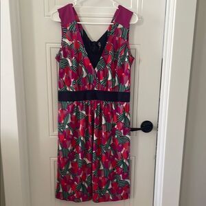 Tory Burch Pink and Green Patterned Dress
